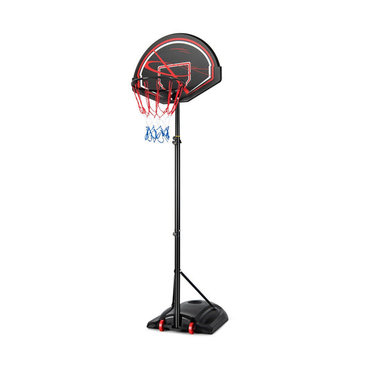 Portable Basketball Hoop Stand with Wheels and 2 Nets, Black at Gallery Canada