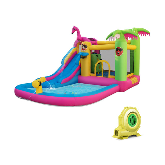 Inflatable Bounce Castle, Water Slide, 735W Blower, Multicolor Bounce House Multicolor at Gallery Canada
