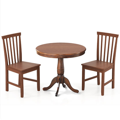 3 Pieces Wooden Dining Table and Chair Set for Cafe Kitchen Living Room, Walnut Dining Room Sets at Gallery Canada