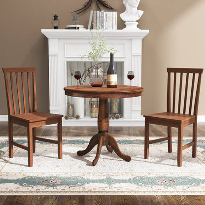 3 Pieces Wooden Dining Table and Chair Set for Cafe Kitchen Living Room, Walnut Dining Room Sets at Gallery Canada