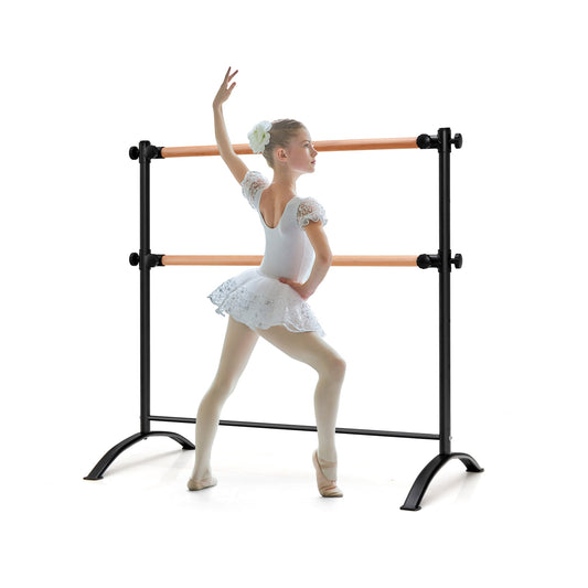 4 Foot Portable Freestanding Double Ballet Barre, Black Toy Sports Black at Gallery Canada
