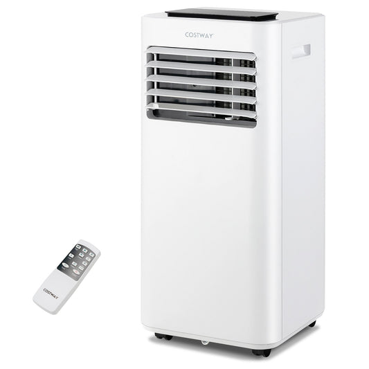 8000 BTU Portable Air Conditioner with Fan Dehumidifier Sleep Mode-8000 BTU, White