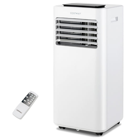 8000 BTU Portable Air Conditioner, Fan Dehumidifier, Sleep Mode, White Portable Air Conditioners White at Gallery Canada