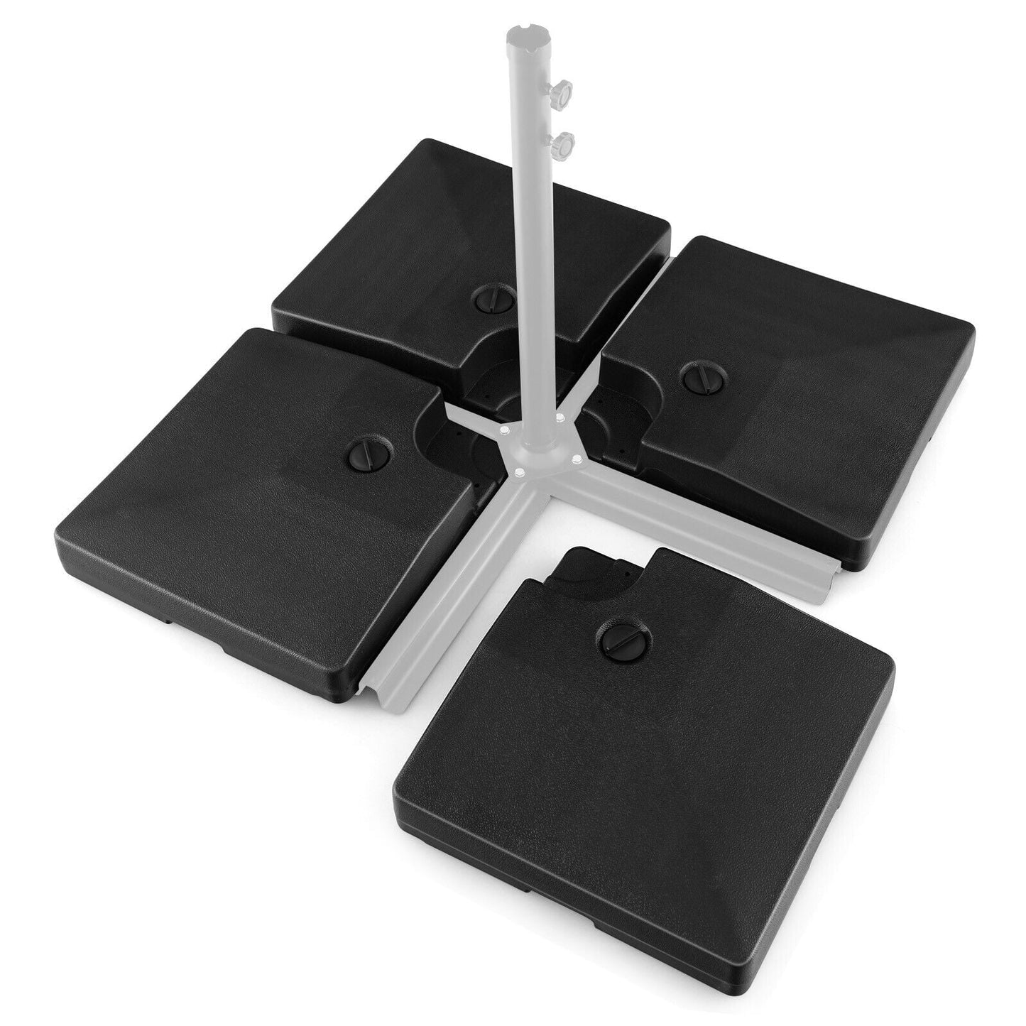 20L Cantilever Offset Patio Umbrella Base, 4-Piece, Black Outdoor Umbrella Bases Black at Gallery Canada