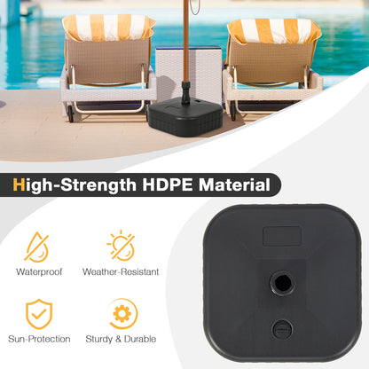 Patio Fillable Umbrella Base Fit 1.5 Inch Umbrella Poles for Yard Poolside, Black Outdoor Umbrella Bases at Gallery Canada