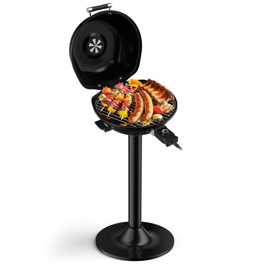 Portable Electric BBQ Grill, 1600W, Removable Non-Stick Rack, Black Outdoor Grills Black at Gallery Canada