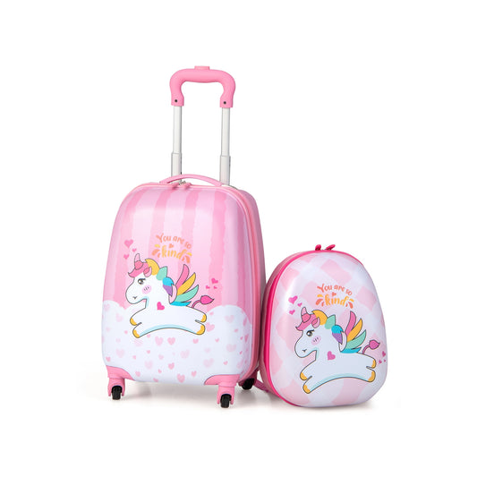 12 Inch, 16 Inch Kids Luggage Set, Backpack, Suitcase, Unicorn, Pink Kids Luggage Pink at Gallery Canada