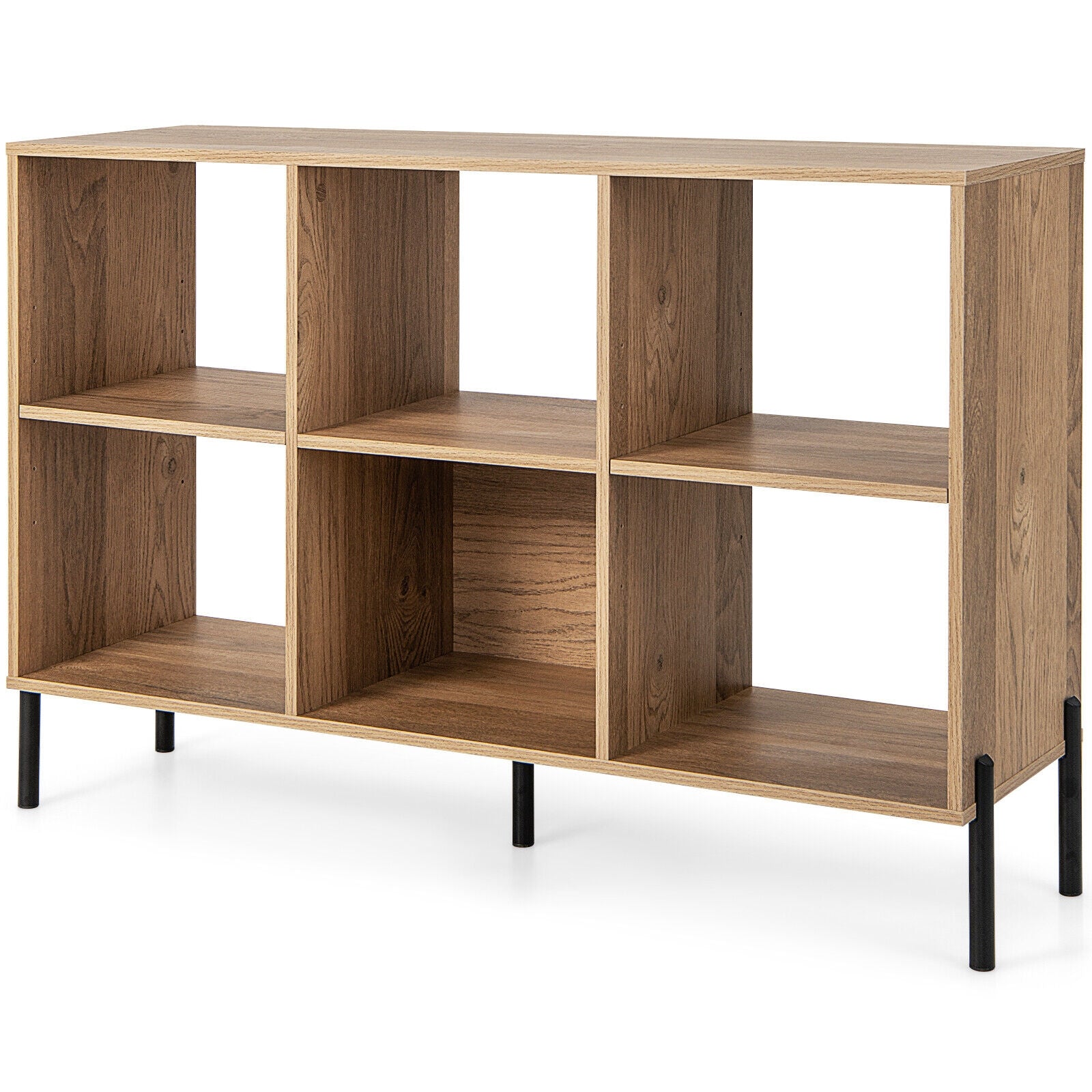 Open-Back Bookshelf with Drawer for Study, Natural Bookcases at Gallery Canada