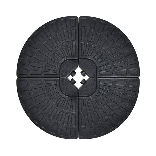 4 Pieces Outdoor Cantilever Offset Patio Umbrella Base, Black at Gallery Canada