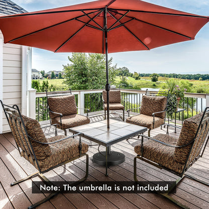51LBS 20.5Inch Outdoor Umbrella Base With Wheels, Black Outdoor Umbrella Bases at Gallery Canada