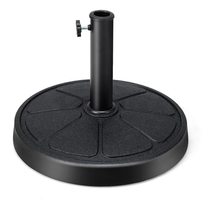 31LBS 18 Inch Round Outdoor Umbrella Base, Black Outdoor Umbrella Bases Black at Gallery Canada