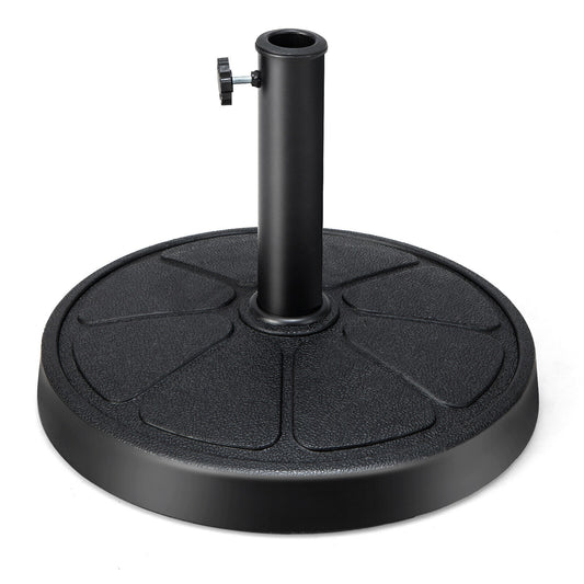 31LBS 18 Inch Round Outdoor Umbrella Base, Black Outdoor Umbrella Bases Black at Gallery Canada