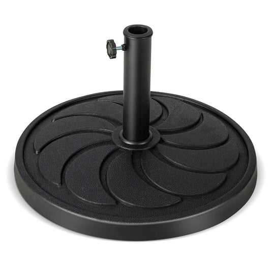 40LBS 21.5Inch Round Outdoor Umbrella Base, Black Outdoor Umbrella Bases Black at Gallery Canada