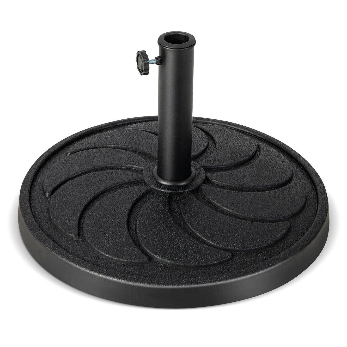 40LBS 21.5Inch Round Outdoor Umbrella Base, Black Outdoor Umbrella Bases at Gallery Canada