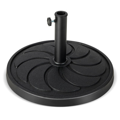 40LBS 21.5Inch Round Outdoor Umbrella Base, Black Outdoor Umbrella Bases at Gallery Canada