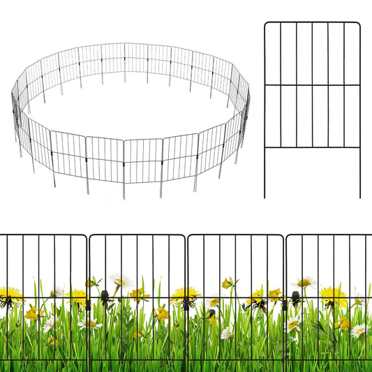 25 Pack Rustproof Decorative Garden Fence, Black Decorative Fencing & Flooring Black at Gallery Canada