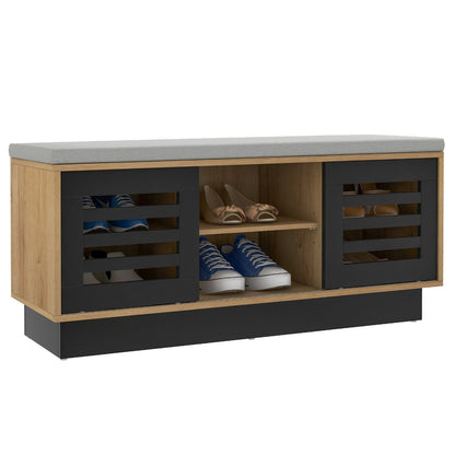 Shoe Bench, 6 Storage Compartments, 3 Adjustable Shelves, Natural Shoe Racks & Storage Benches at Gallery Canada