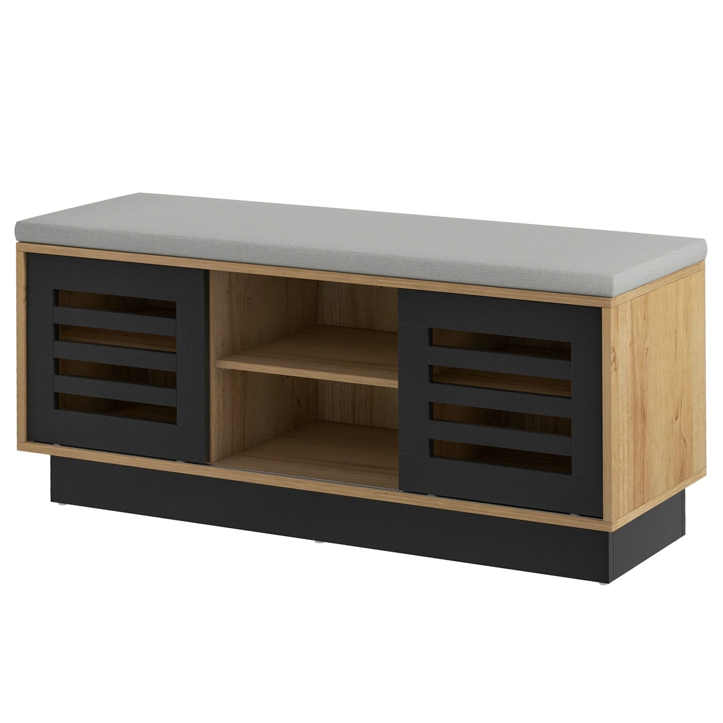 Shoe Bench, 6 Storage Compartments, 3 Adjustable Shelves, Natural Shoe Racks & Storage Benches at Gallery Canada