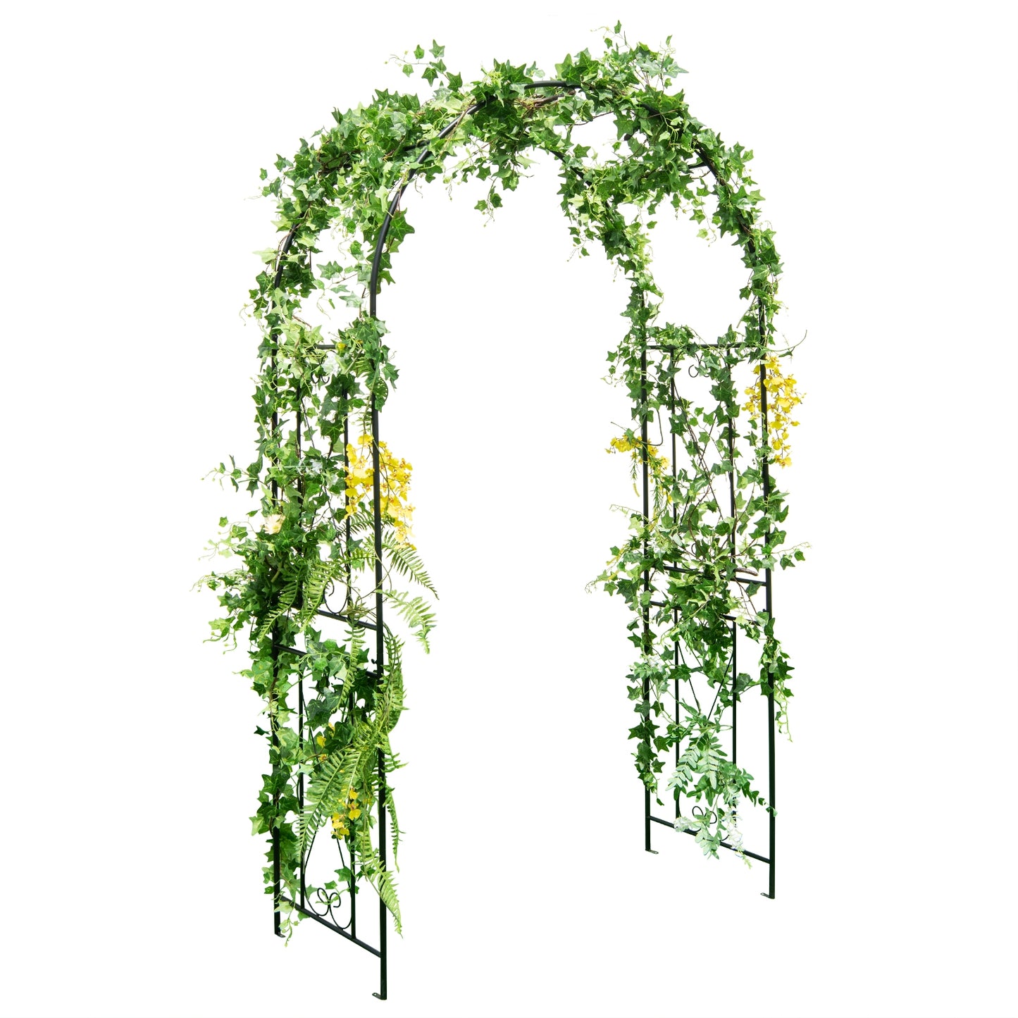 Garden Arch Arbor Trellis, Patio Plant Stand Rack Archway, Black Outdoor Decor Black at Gallery Canada