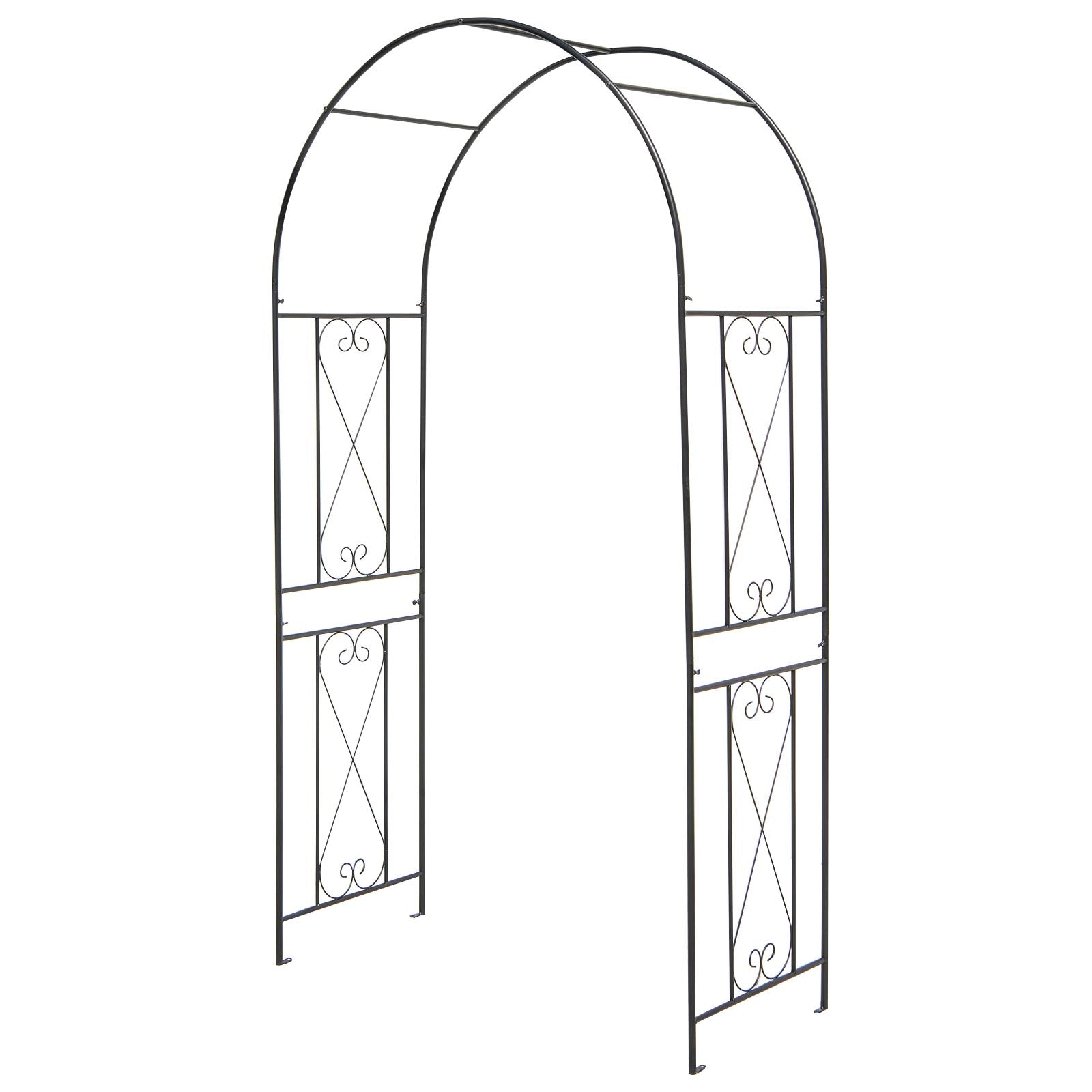 Garden Arch Arbor Trellis Patio Plant Stand Rack Archway, Black Outdoor Decor at Gallery Canada