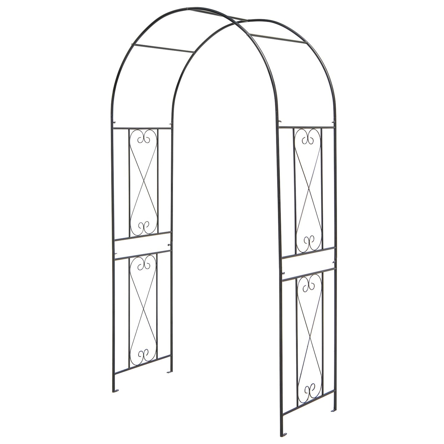 Garden Arch Arbor Trellis Patio Plant Stand Rack Archway, Black Outdoor Decor at Gallery Canada