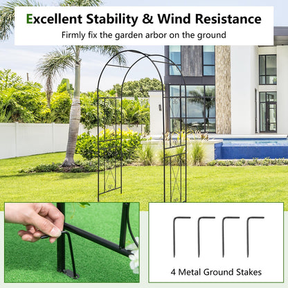 Garden Arch Arbor Trellis Patio Plant Stand Rack Archway, Black Outdoor Decor at Gallery Canada