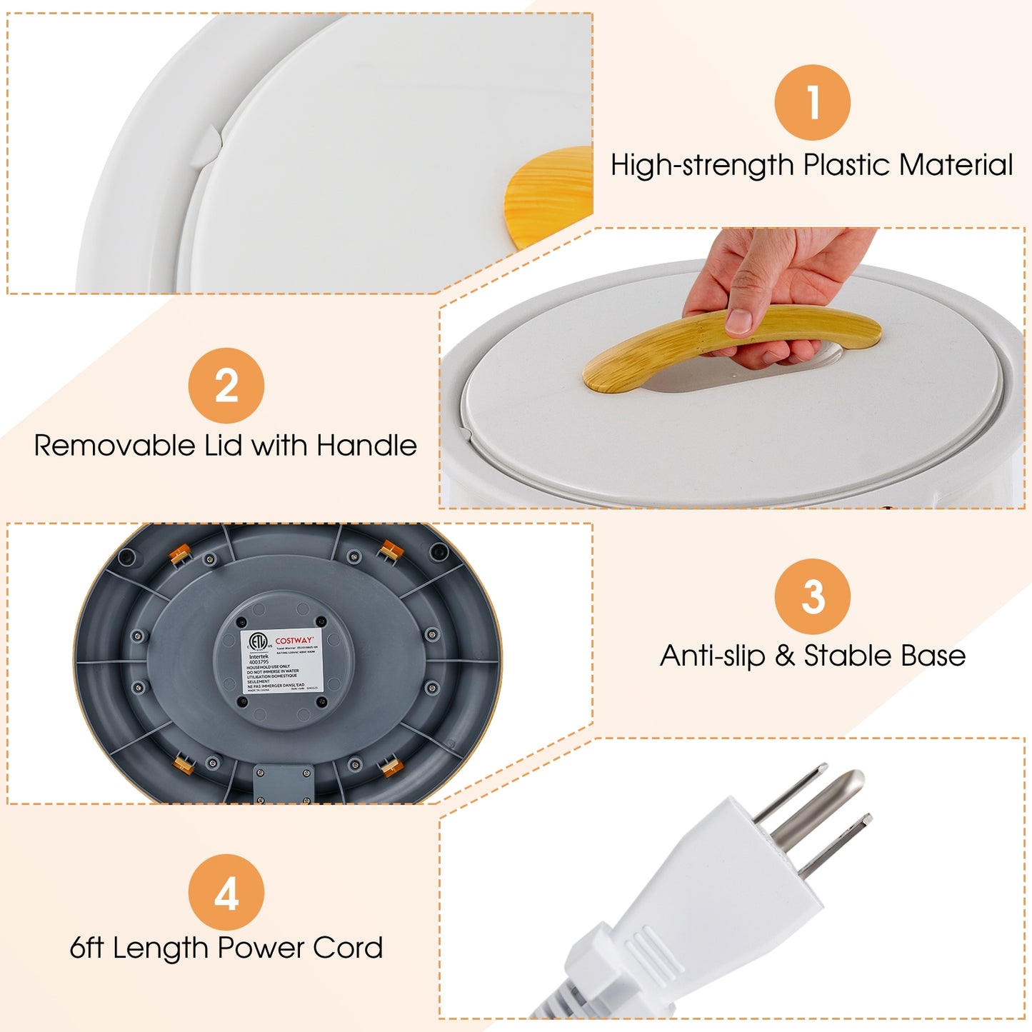 Bathroom Towel Warmer Bucket with Fragrance Holder and Auto Shut, Gray Massage at Gallery Canada