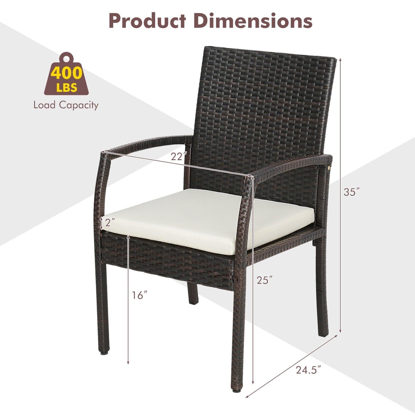 5 Piece Patio Dining Set, Wicker Cushioned, Natural Patio Dining Sets at Gallery Canada