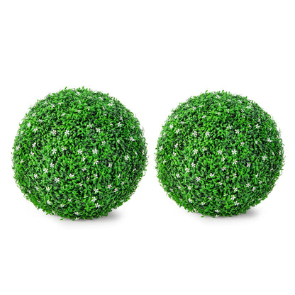 2 PCS Artificial Topiary Balls, 19.5 Inch, Green Faux Plants at Gallery Canada