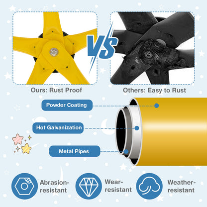 10 Feet Dome Climber with Swing and 800 Lbs Load Capacity, Multicolor Climbers & Slides at Gallery Canada