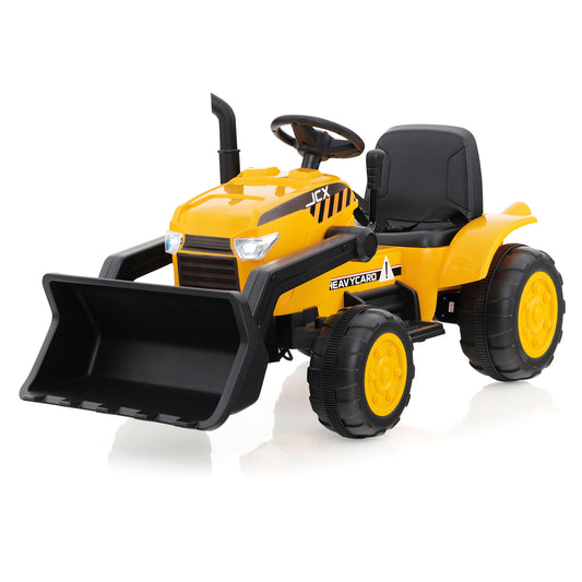 12V Kids Ride On Excavator, Adjustable Digging Bucket, Yellow Powered Ride On Toys Yellow at Gallery Canada