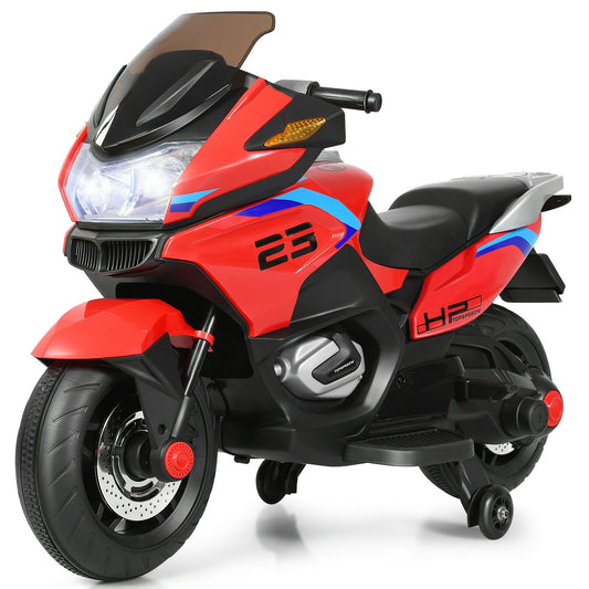 12V Kids Ride On Motorcycle, Red Powered Ride On Toys Red at Gallery Canada