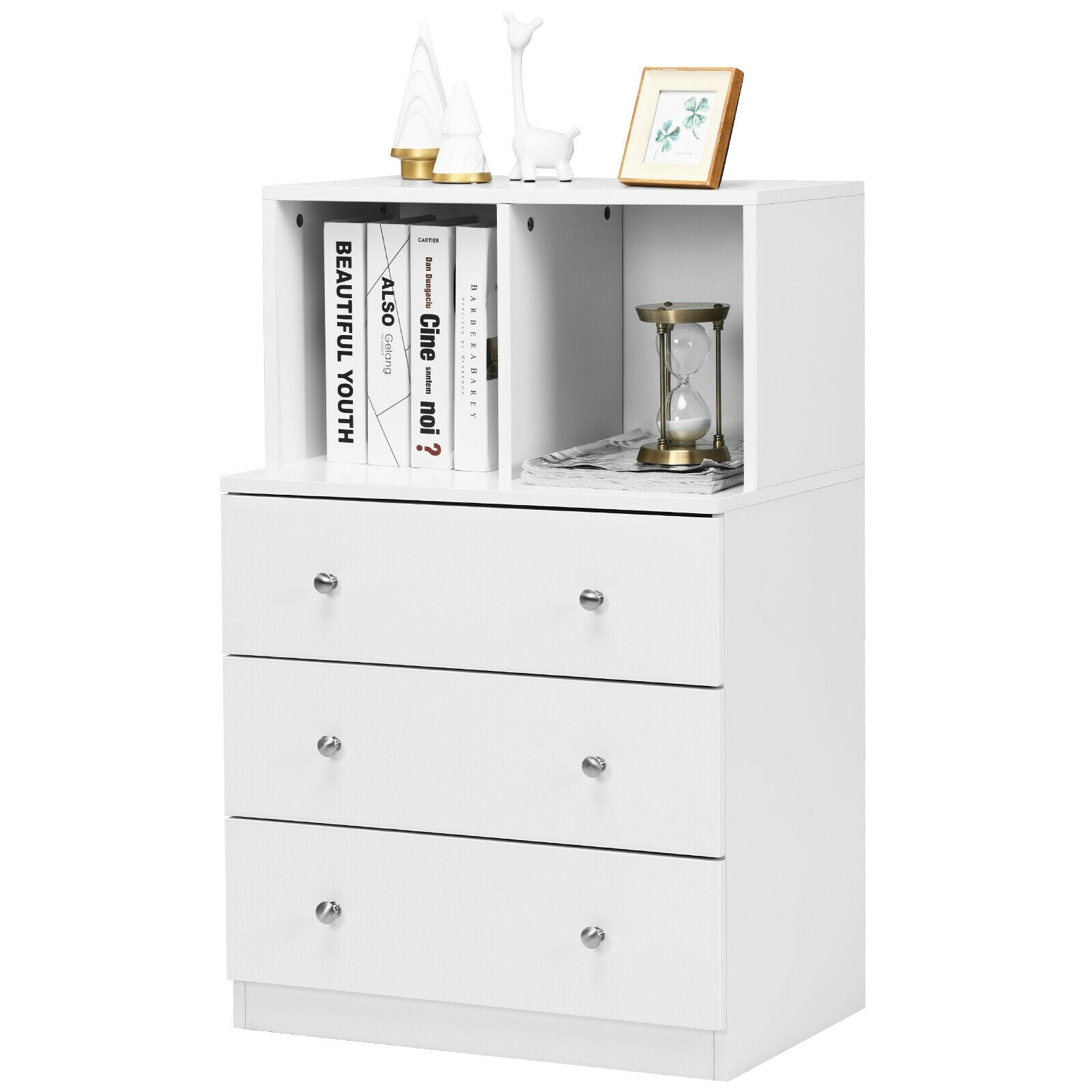 3 Drawer Dresser With Cubbies Storage Chest, White Dressers & Chests at Gallery Canada
