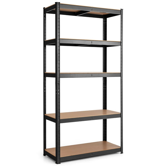 Adjust 30 x60 Inch 5 Level Garage Tool Shelf Storage, Black - Gallery Canada