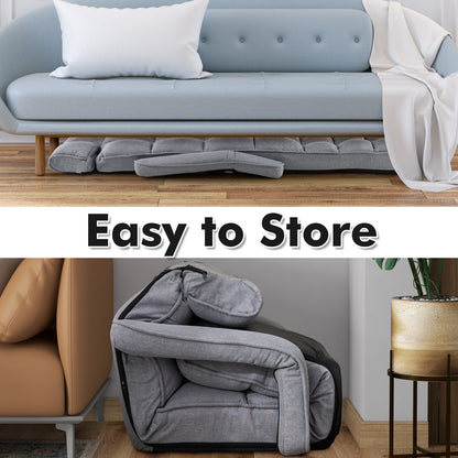 6-Position Adjustable Floor Chair, Gray Floor Chairs at Gallery Canada