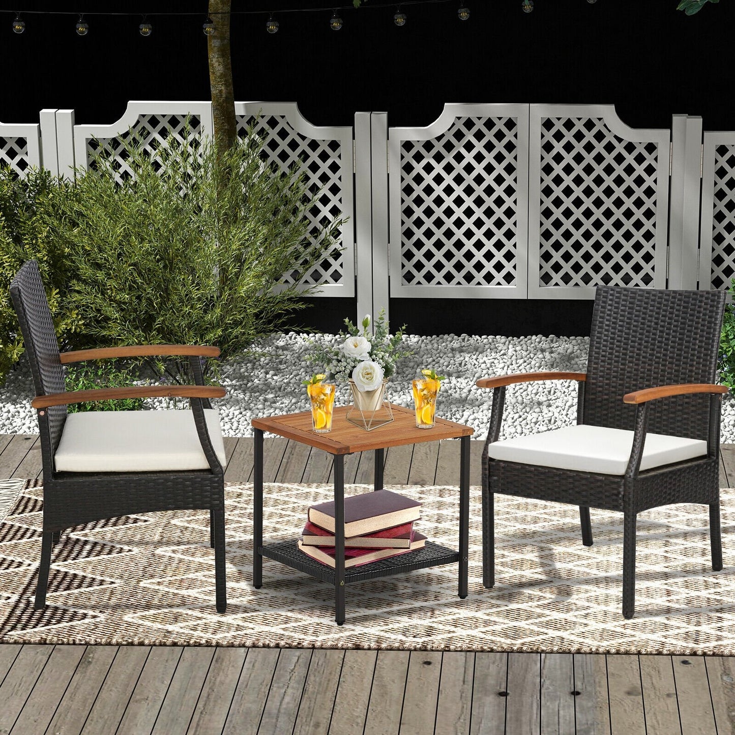 Patio Dining Chair Set Of 2, Soft Zippered Cushion, Brown Patio Dining Chairs at Gallery Canada