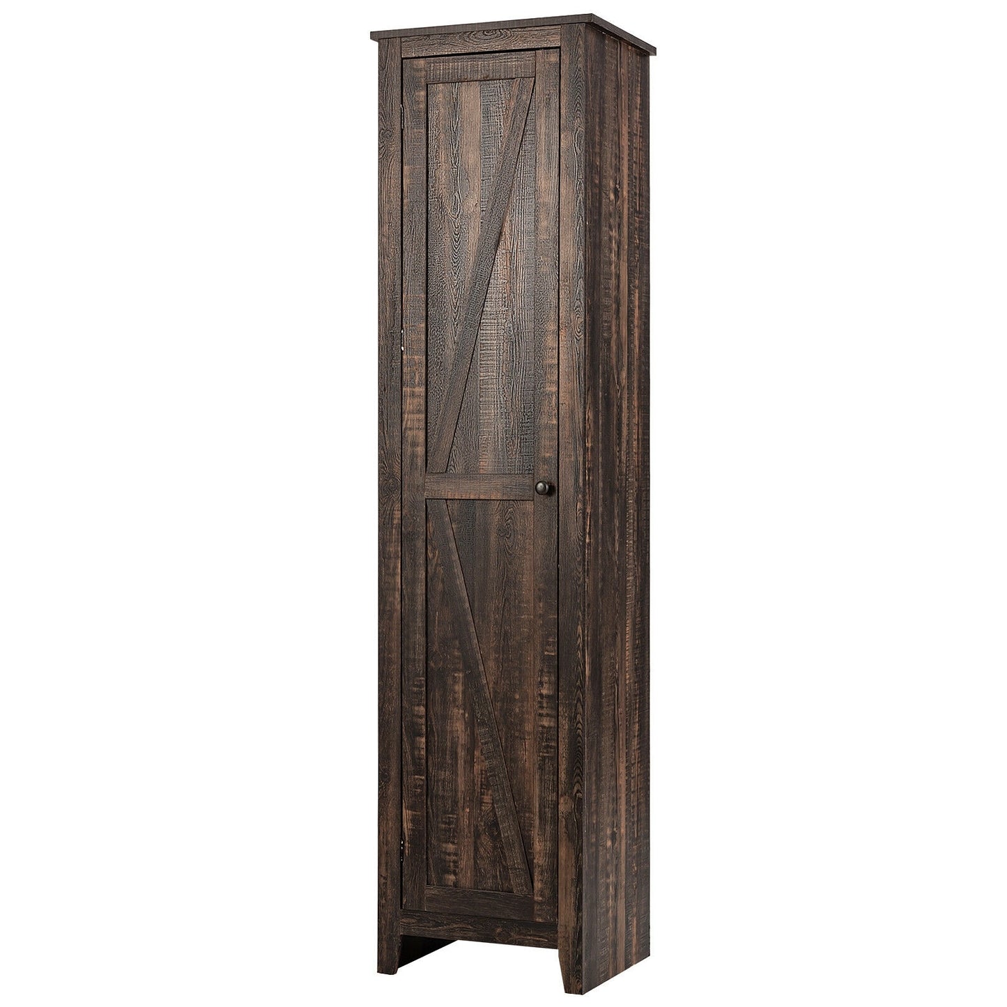 Tall Slim Linen Tower Bathroom Storage Cabinet, Walnut Floor Cabinets at Gallery Canada