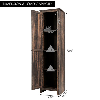 Tall Slim Linen Tower Bathroom Storage Cabinet, Walnut Floor Cabinets at Gallery Canada