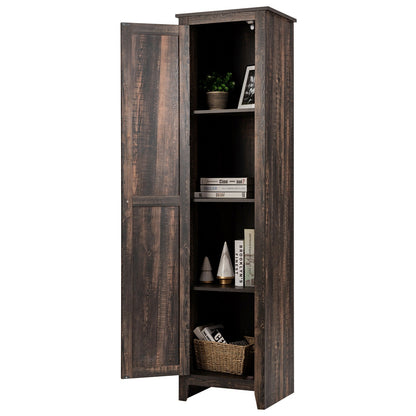 Tall Slim Linen Tower Bathroom Storage Cabinet, Walnut Floor Cabinets at Gallery Canada