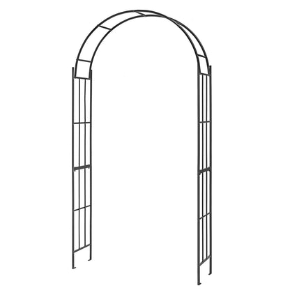 7.5 Feet Metal Garden Arch For Climbing Plants, Outdoor Decor, Black Outdoor Decor Black at Gallery Canada