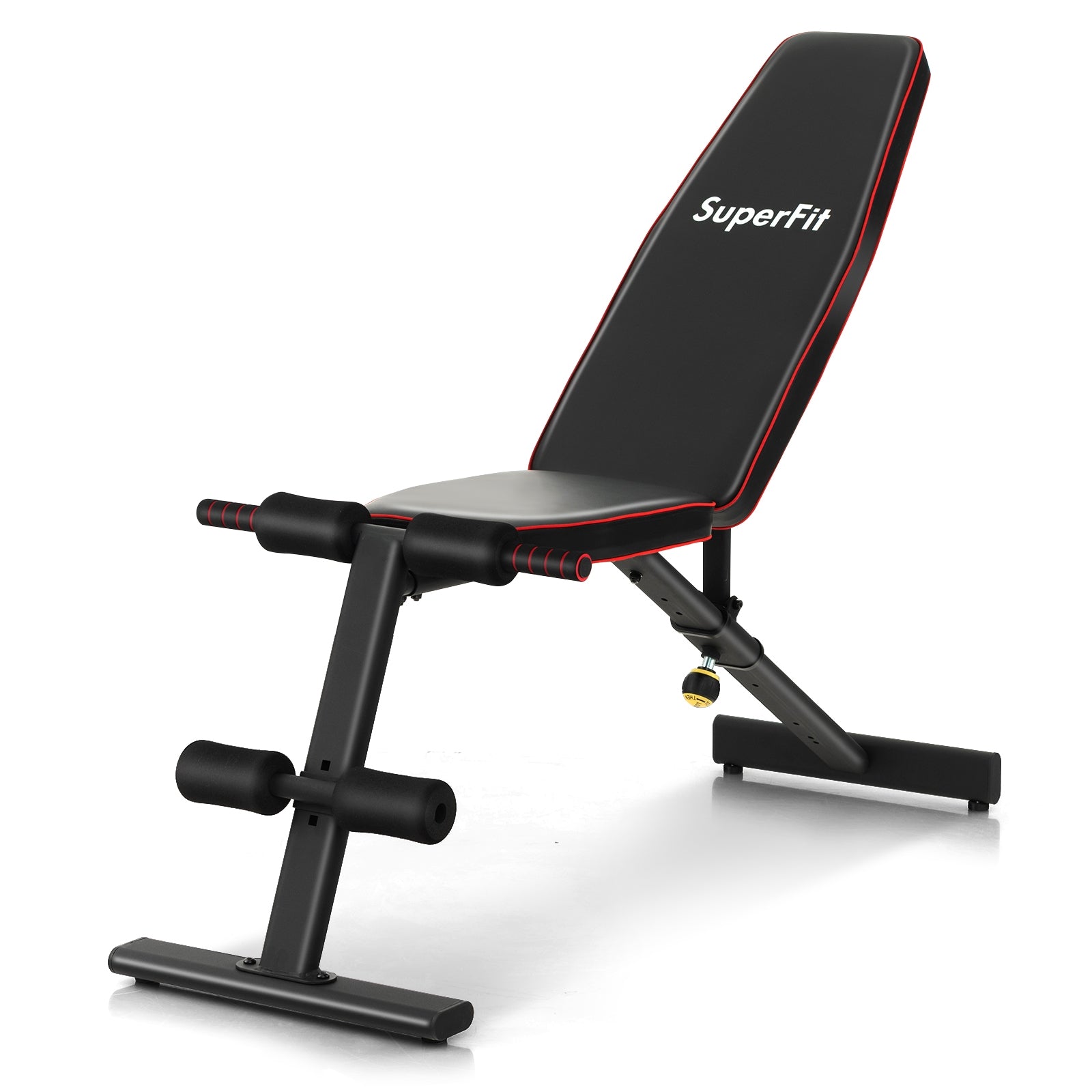 Adjustable Weight Bench Strength Training Bench for Full Body Workout, Black Benches Racks & Bars Black at Gallery Canada
