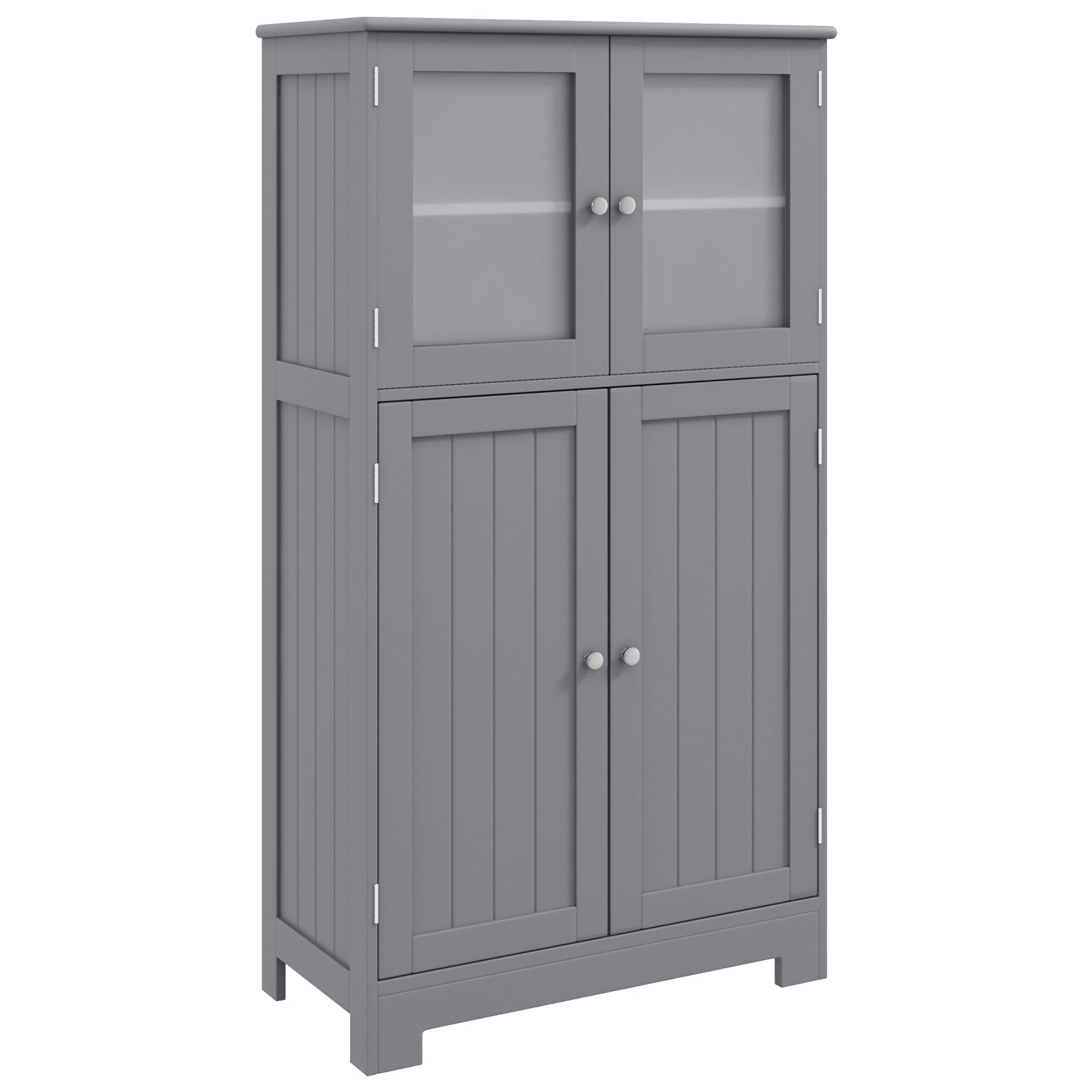 Bathroom Floor Storage Cabinet With Doors, Adjustable Shelf, Gray Floor Cabinets Gray at Gallery Canada