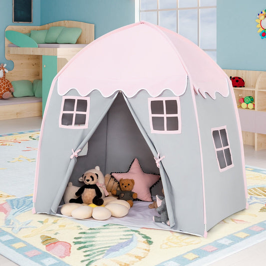 Portable Indoor Kids Play Castle Tent, Pink - Gallery Canada