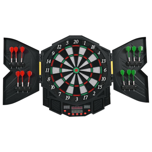 Electronic Dartboard Set With LCD Display, Black Game Room Black at Gallery Canada