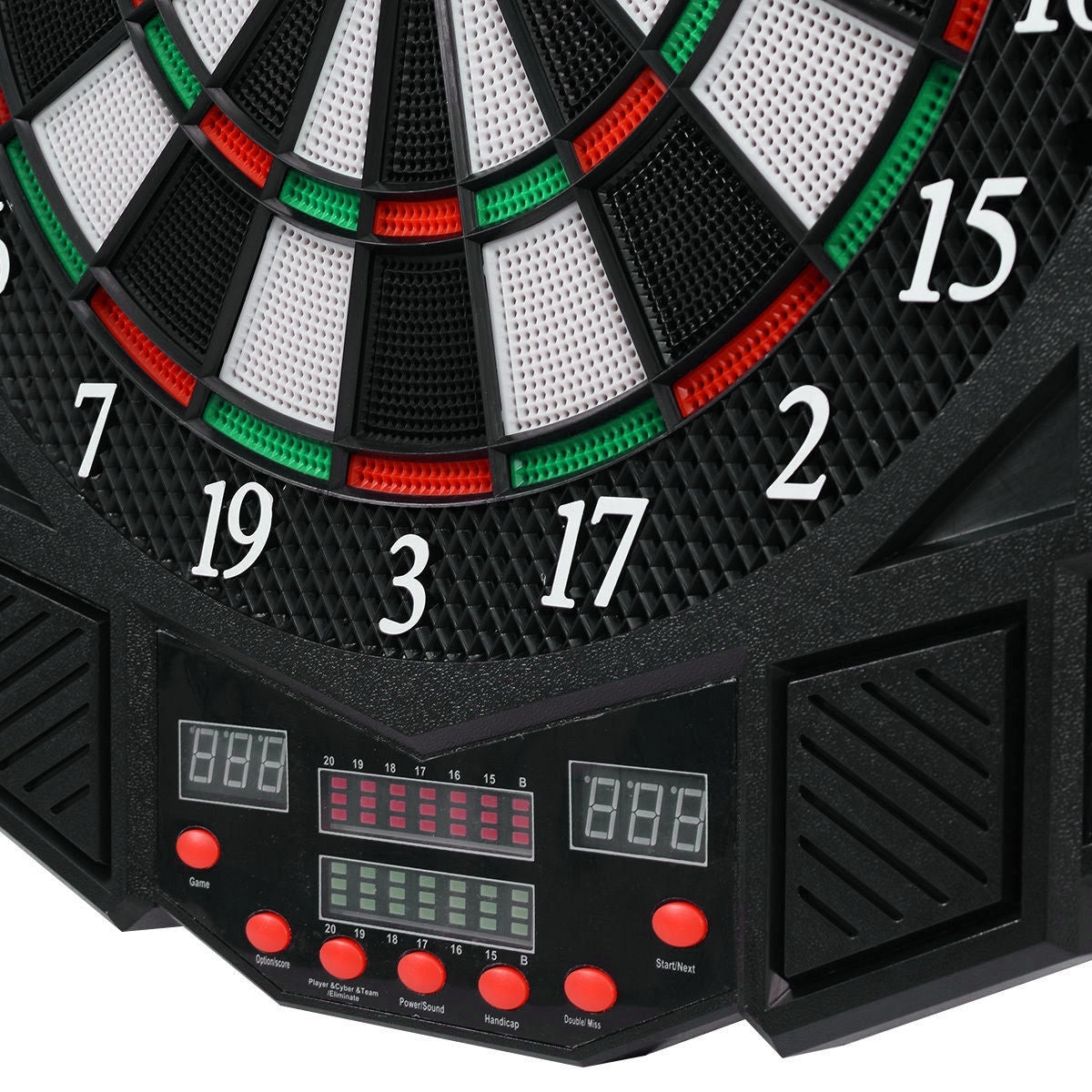 Professional Electronic Dartboard Set with LCD Display, Black Game Room at Gallery Canada