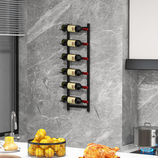 Rust proof Wall Mounted Wine Rack for 6 or 9 Bottles-M, Black - Gallery Canada