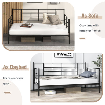 Twin Size Metal Daybed Sofa Bed Frame, Black Simple Bed Frame at Gallery Canada