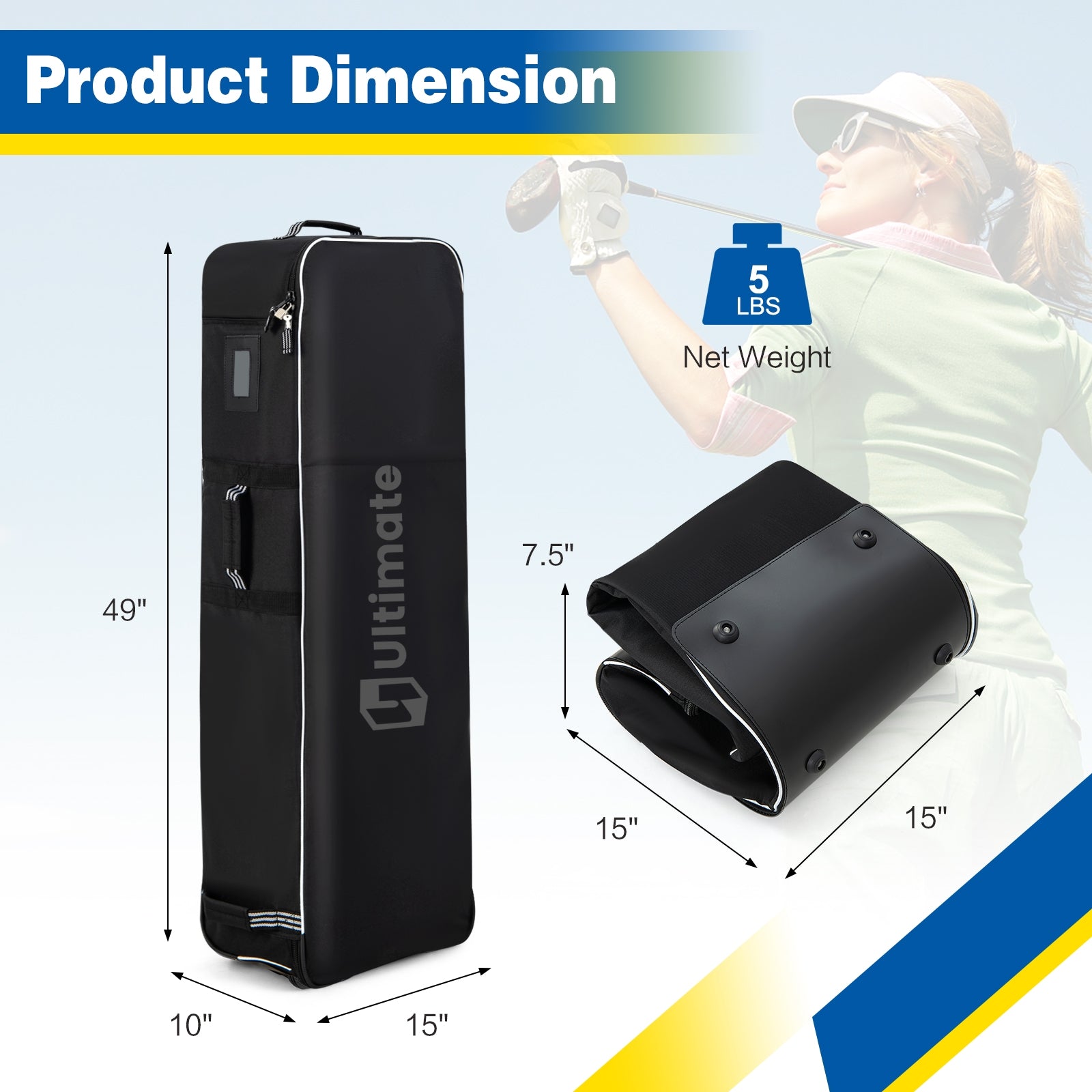 Soft-Sided Golf Travel Bag with Wheels, Black Golf at Gallery Canada