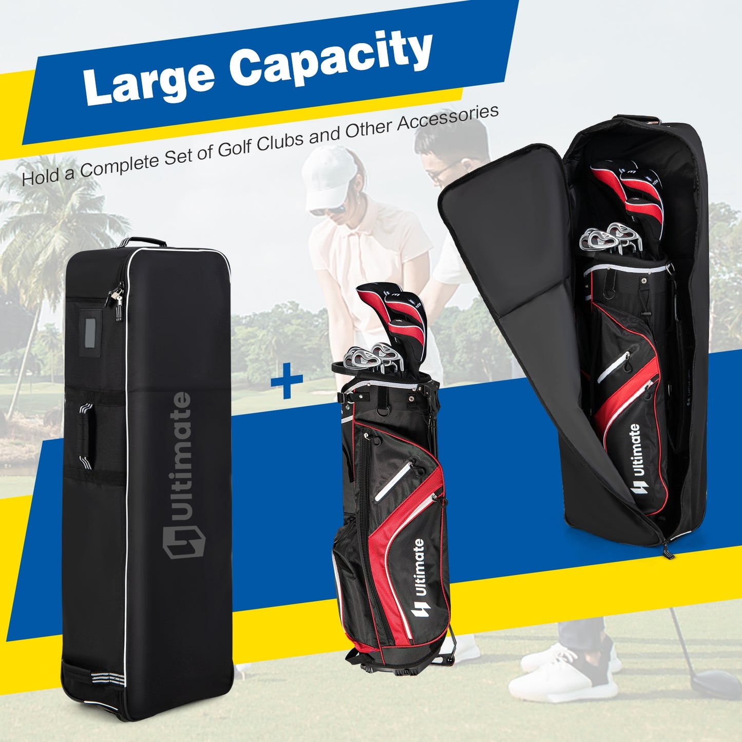 Soft-Sided Golf Travel Bag with Wheels, Black Golf at Gallery Canada