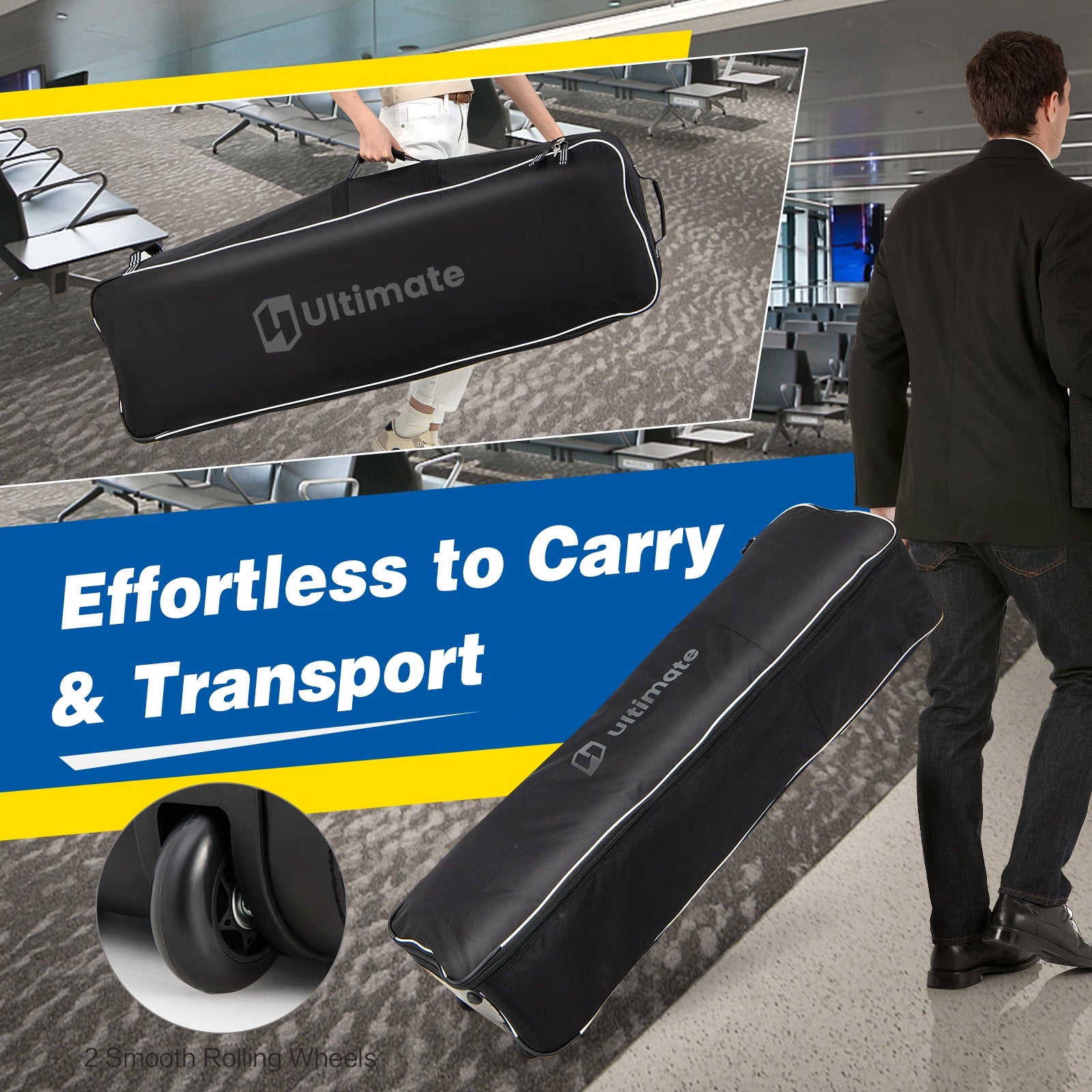 Soft-Sided Golf Travel Bag with Wheels, Black Golf at Gallery Canada